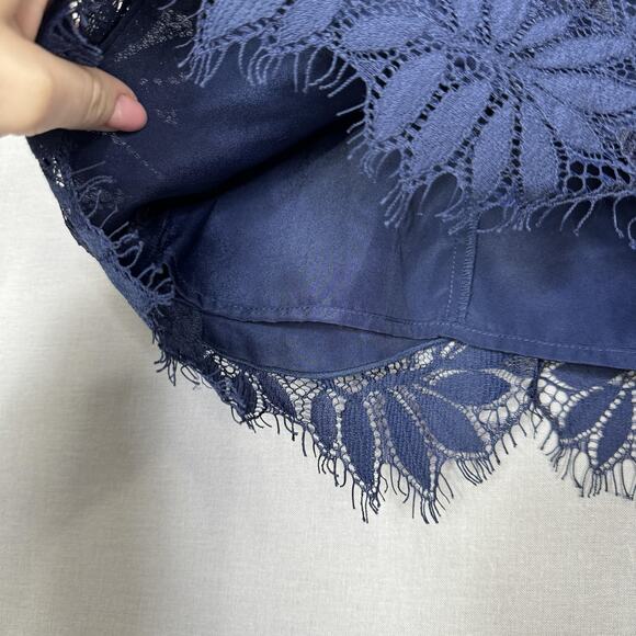 Lilly Pulitzer Kayleigh Shift Dress Womens 6 Navy Fern Gallery Lace Cocktail - Picture 5 of 15